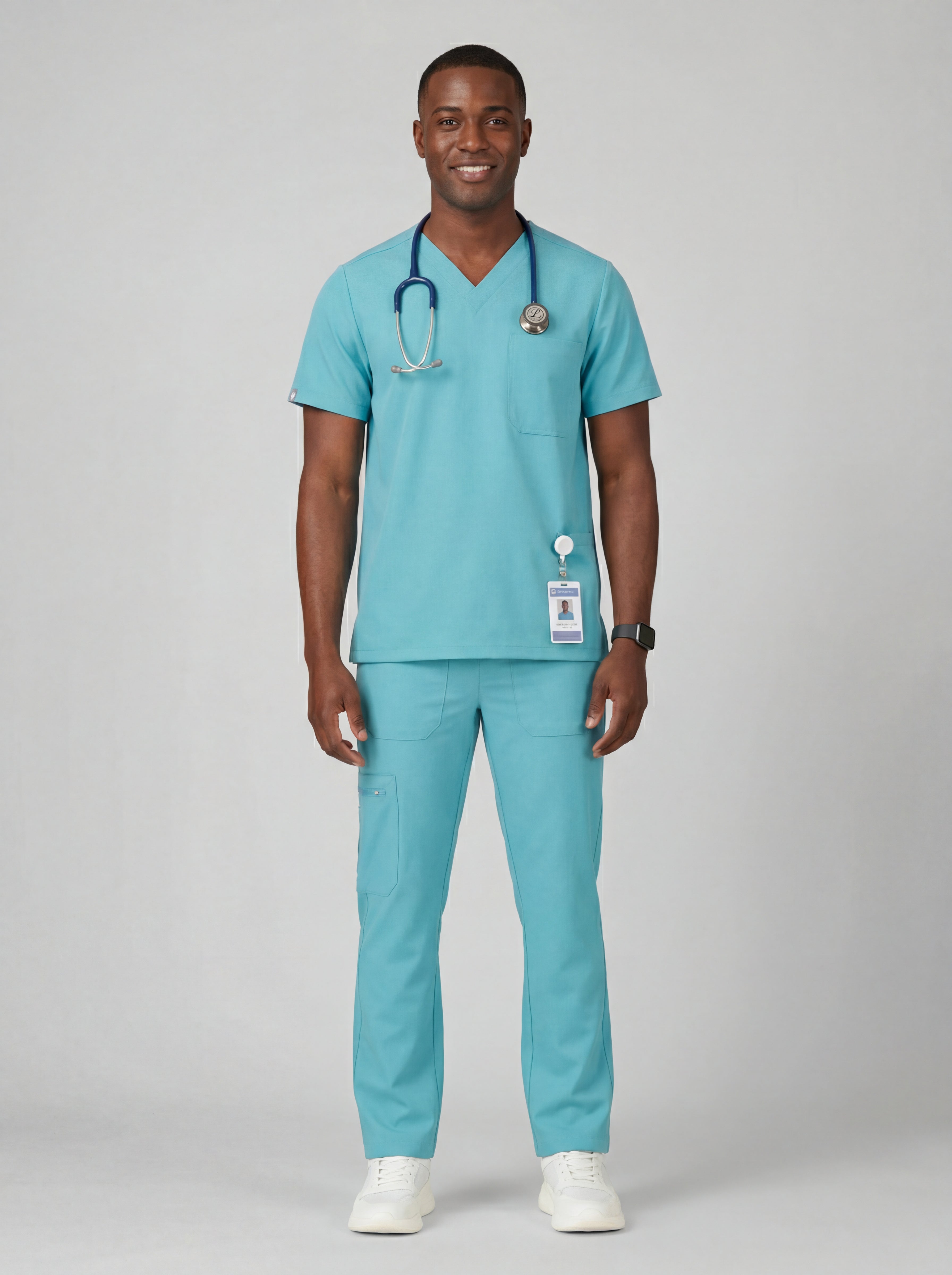 Men's V-Neck 2 Pocket Scrub Top