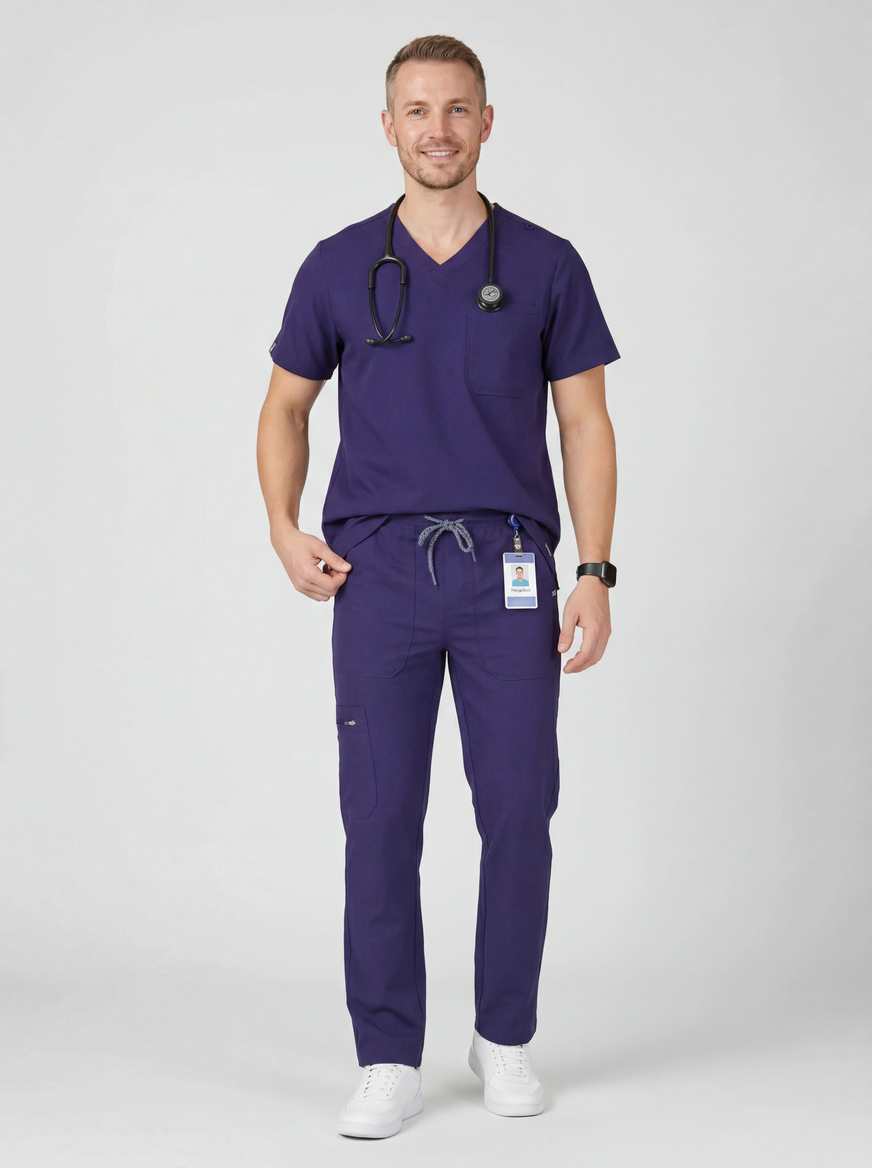 Men's 3-Pocket Cargo Scrub Pants