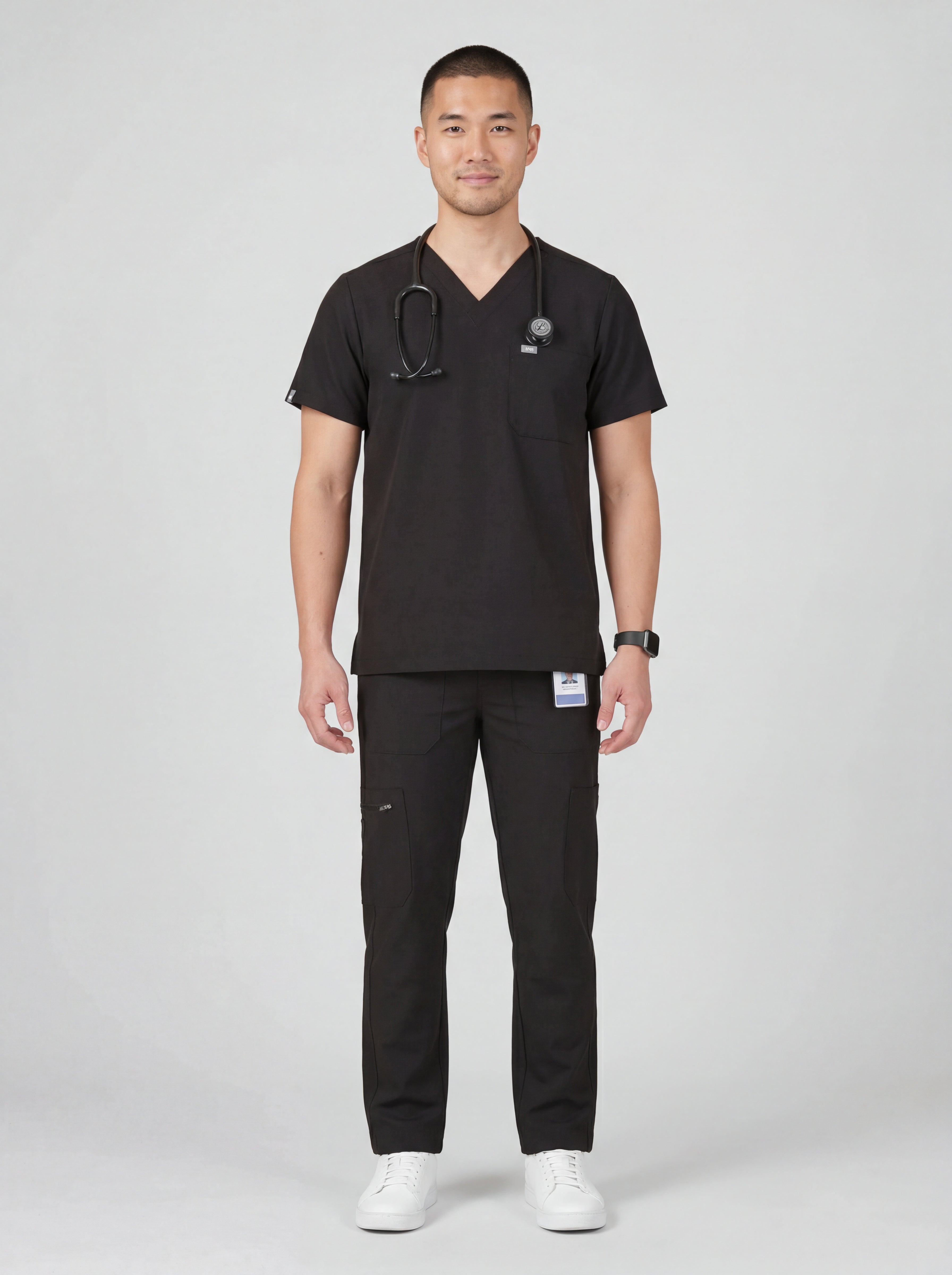 Men's V-Neck 2 Pocket Scrub Top