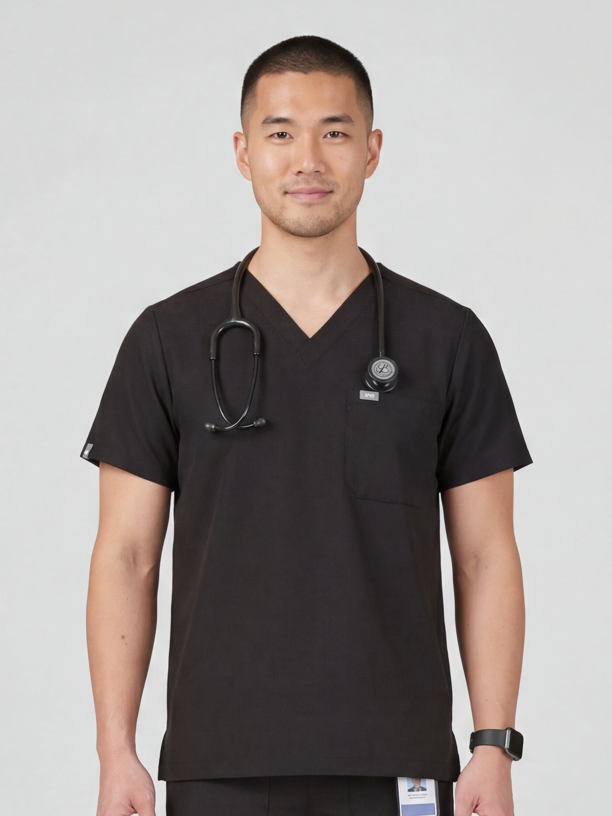 Men's V-Neck 2 Pocket Scrub Top