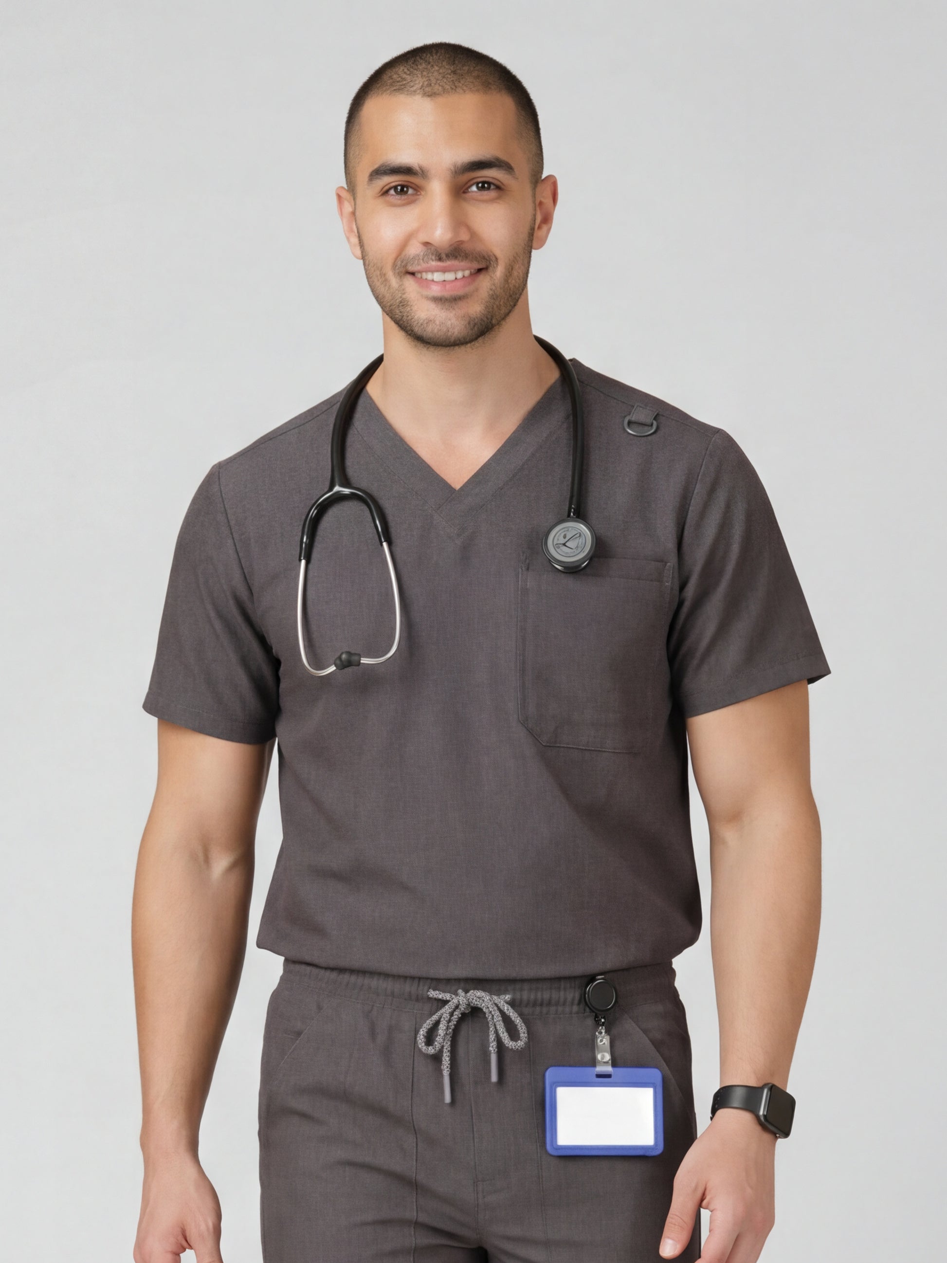 Men's V-Neck 2 Pocket Scrub Top