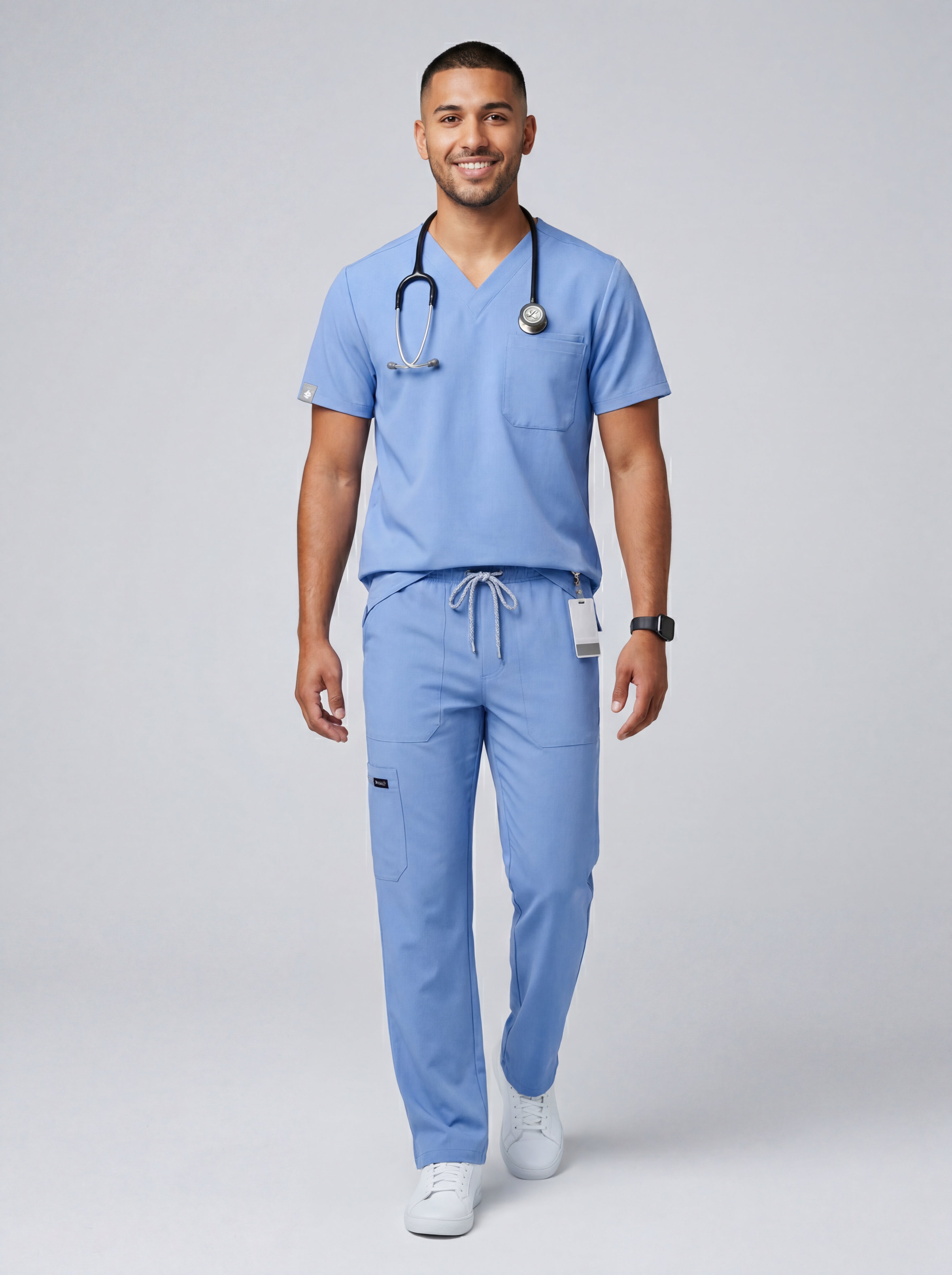 Men's V-Neck 2 Pocket Scrub Top