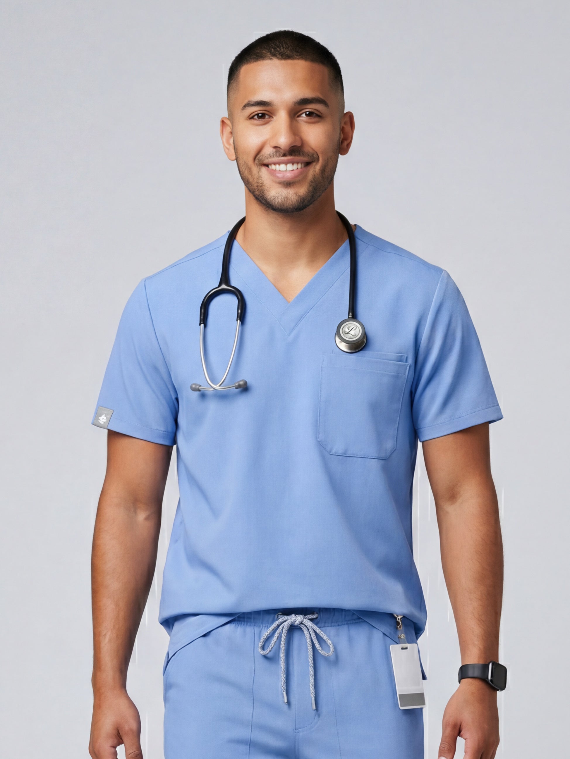 Men's V-Neck 2 Pocket Scrub Top