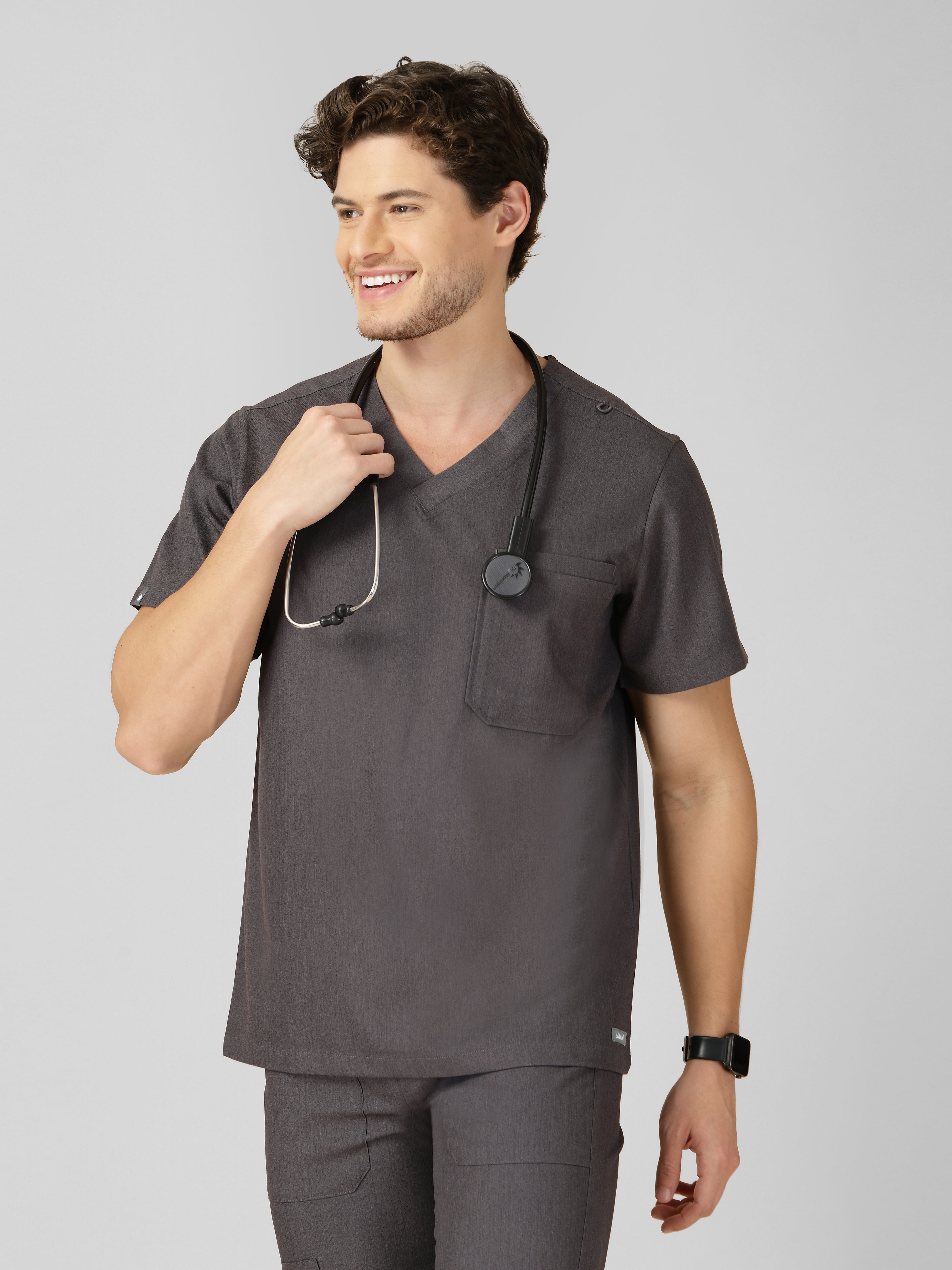 Men's V-Neck 2 Pocket Scrub Top