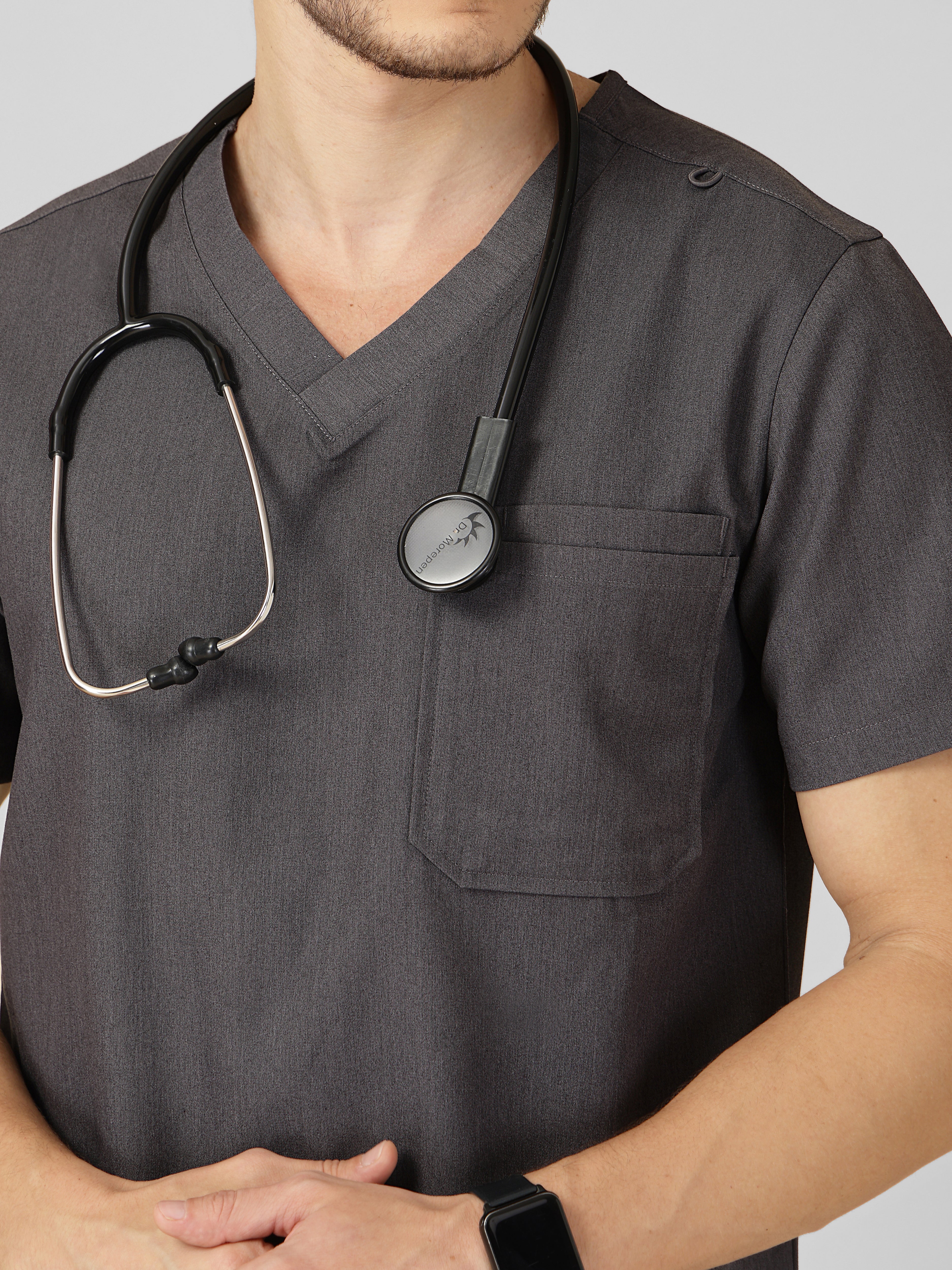 Men's V-Neck 2 Pocket Scrub Top