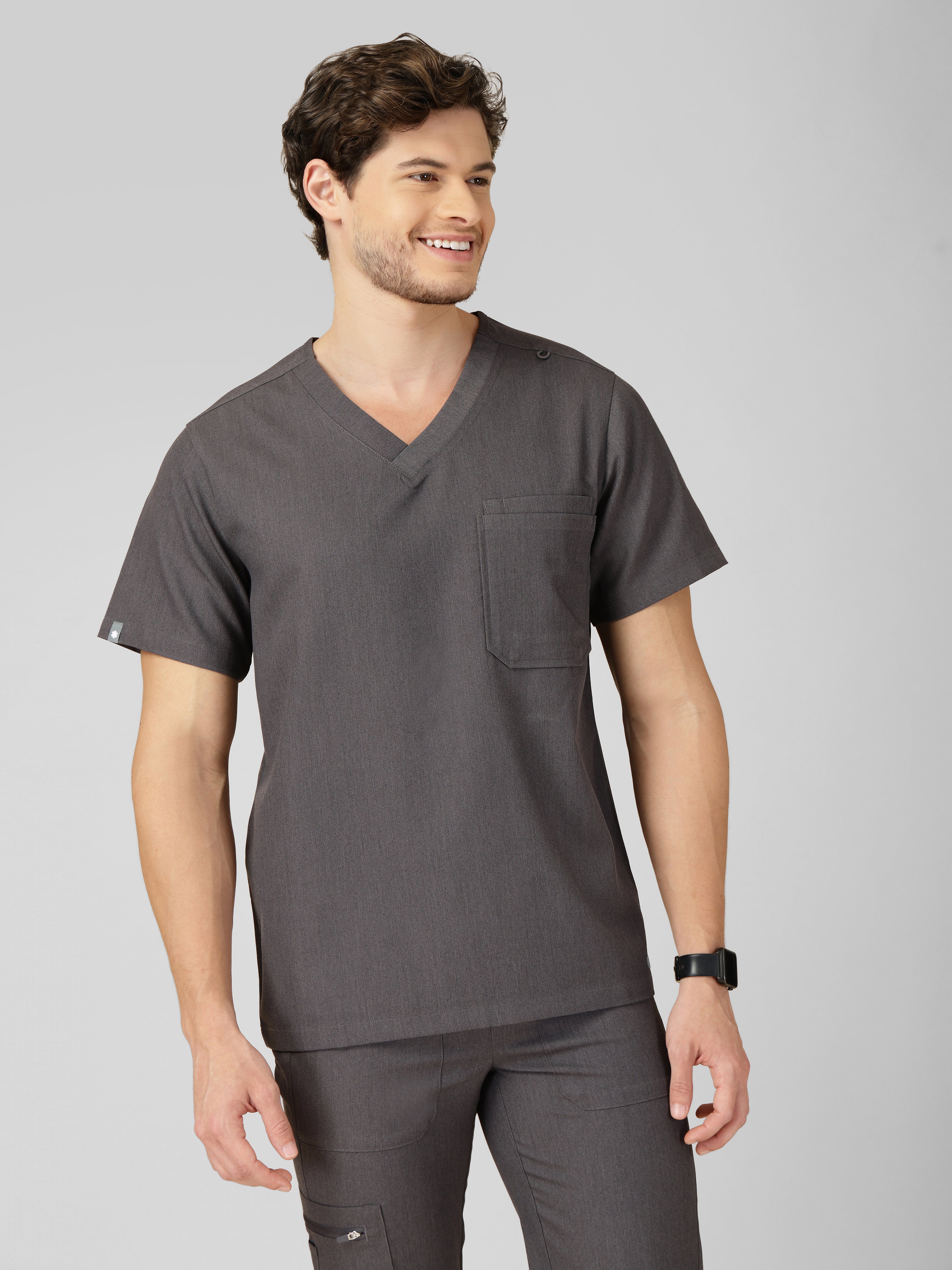 Men's V-Neck 2 Pocket Scrub Top