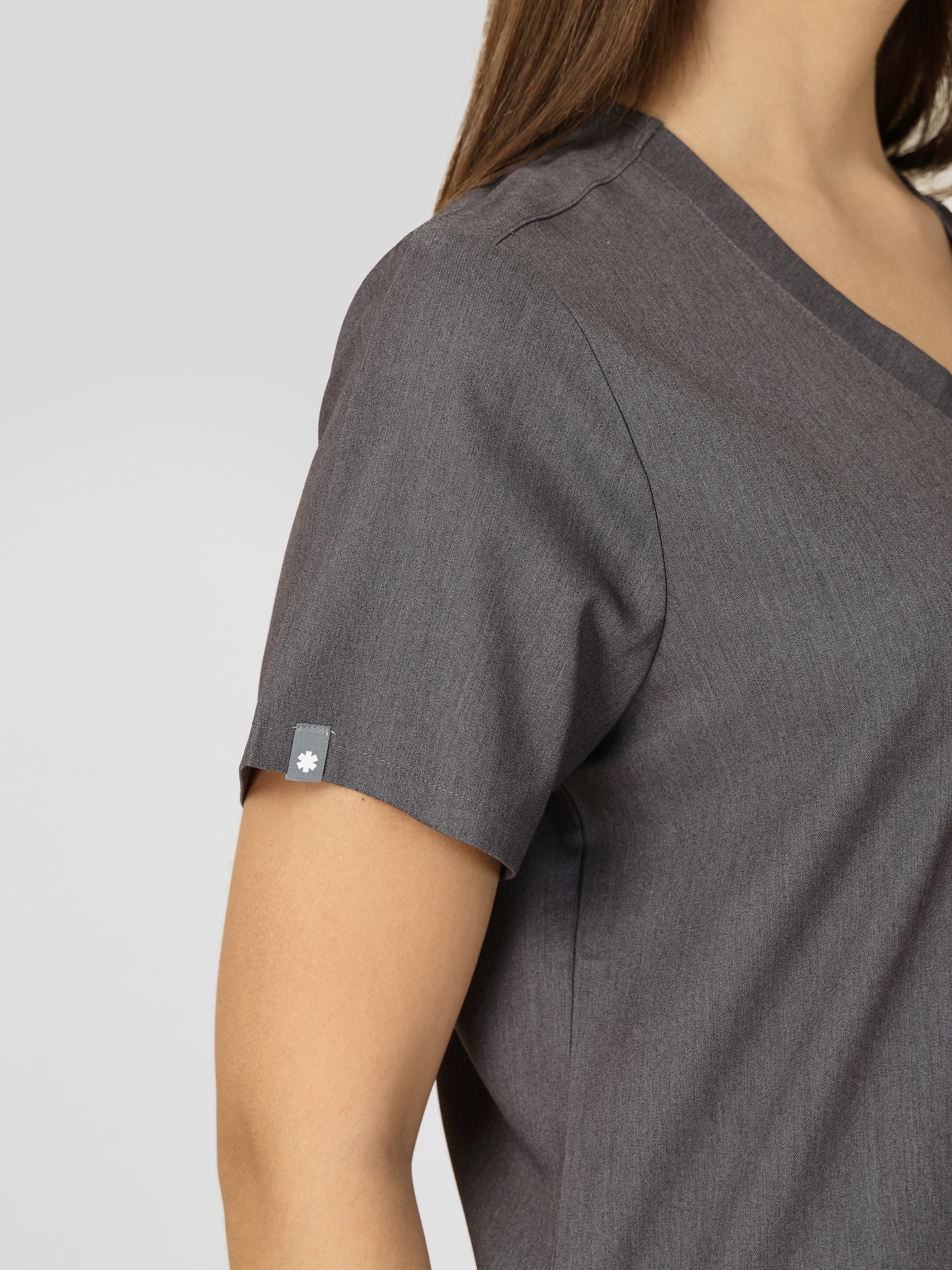 Women's V-Neck Short Sleeve CF Pocket Scrub Top