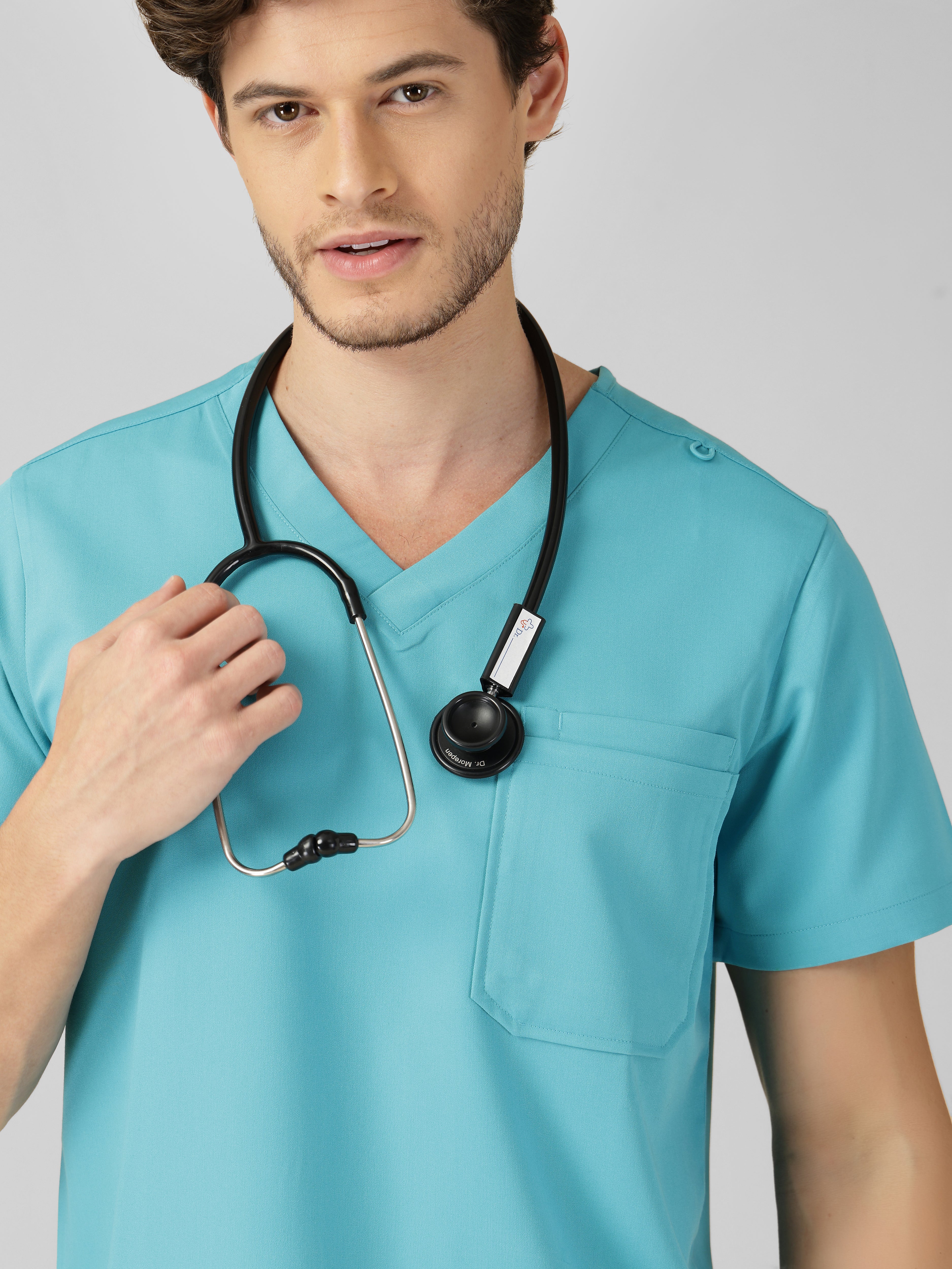 Men's V-Neck 2 Pocket Scrub Top