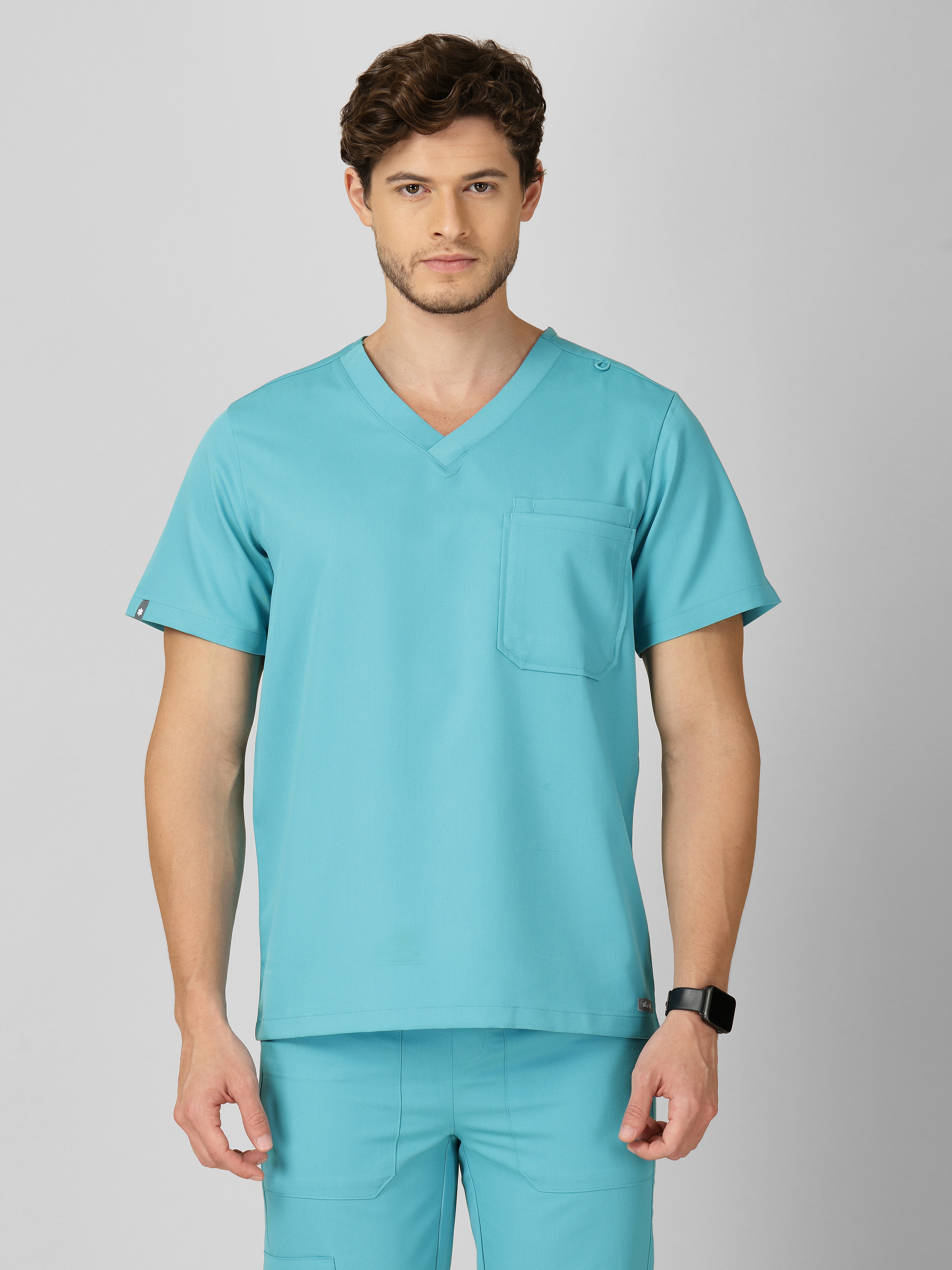 Men's V-Neck 2 Pocket Scrub Top