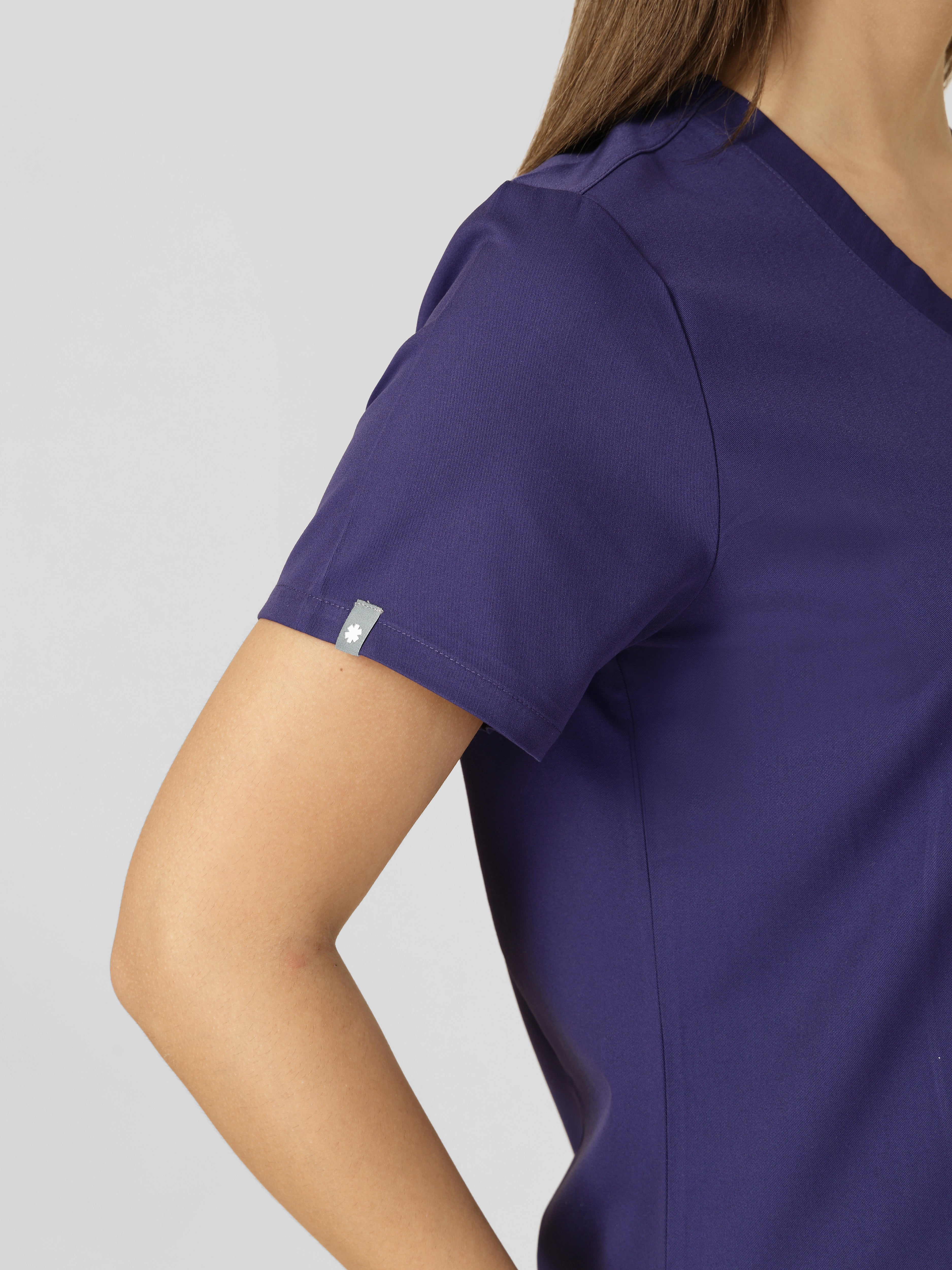 Women's V-Neck Short Sleeve CF Pocket Scrub Top