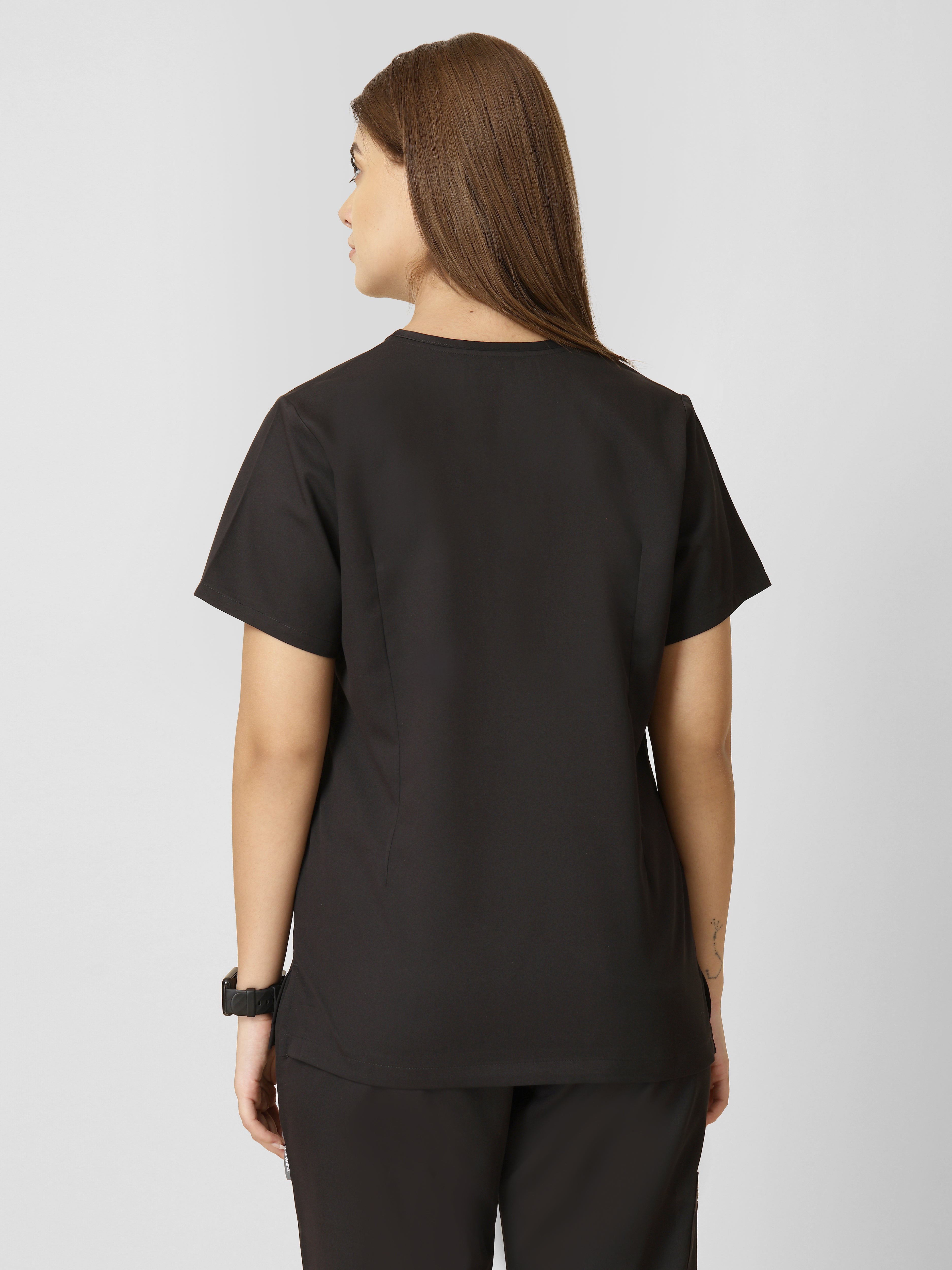Women's V-Neck Short Sleeve CF Pocket Scrub Top