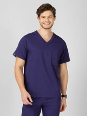 Men's V-Neck 2 Pocket Scrub Top