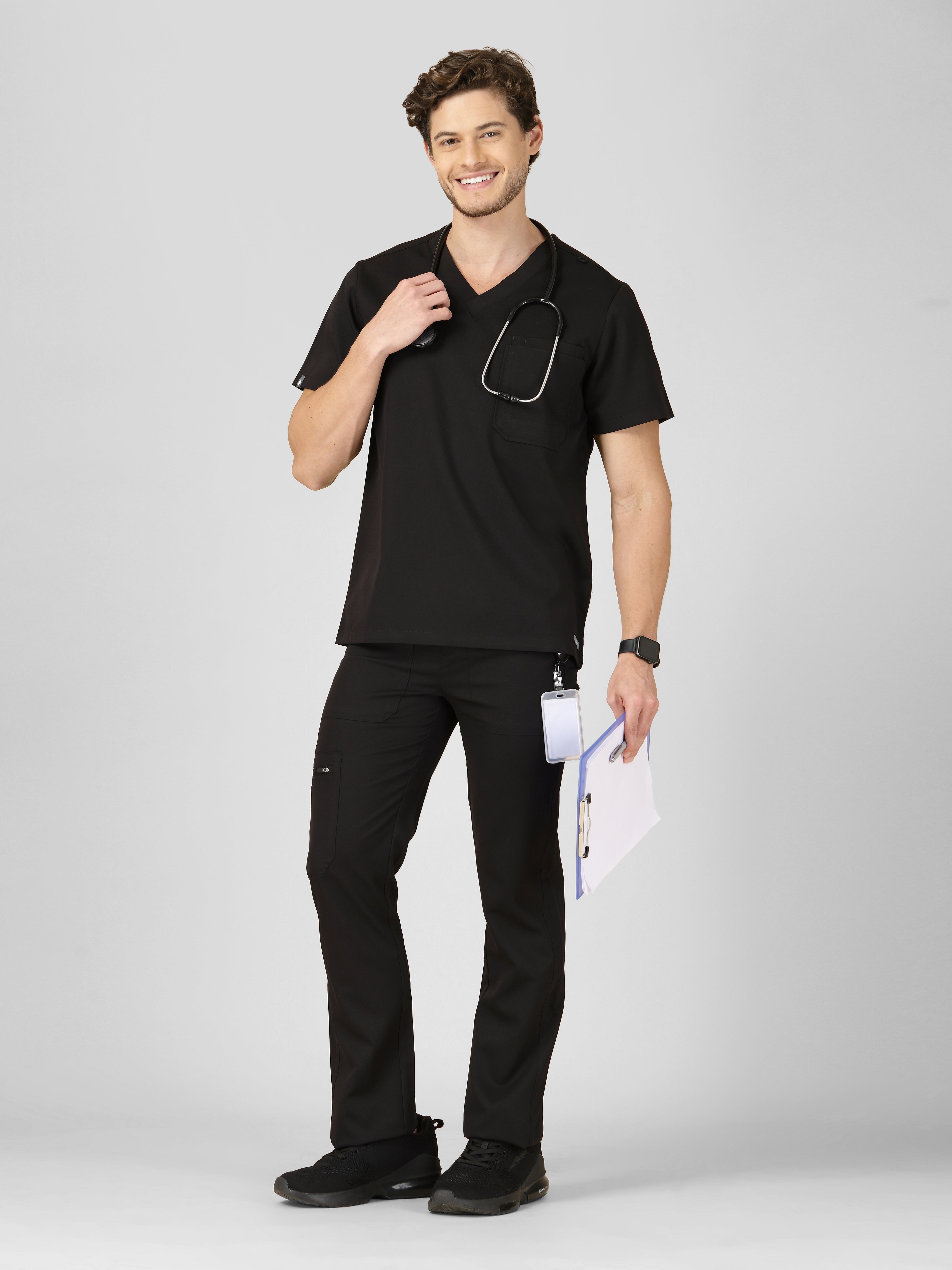 Men's V-Neck 2 Pocket Scrub Top