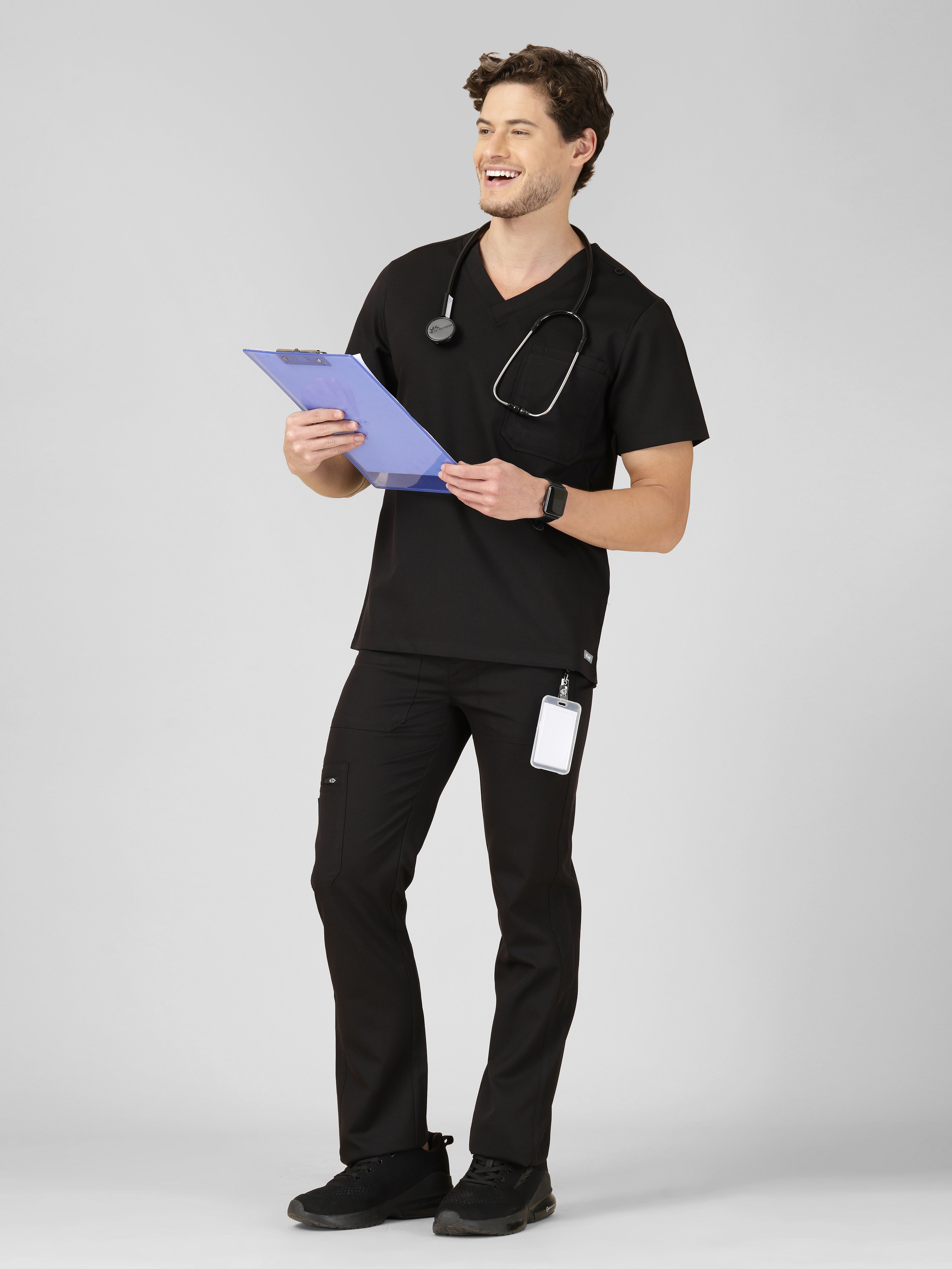 Men's V-Neck 2 Pocket Scrub Top