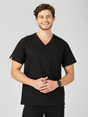 Men's V-Neck 2 Pocket Scrub Top