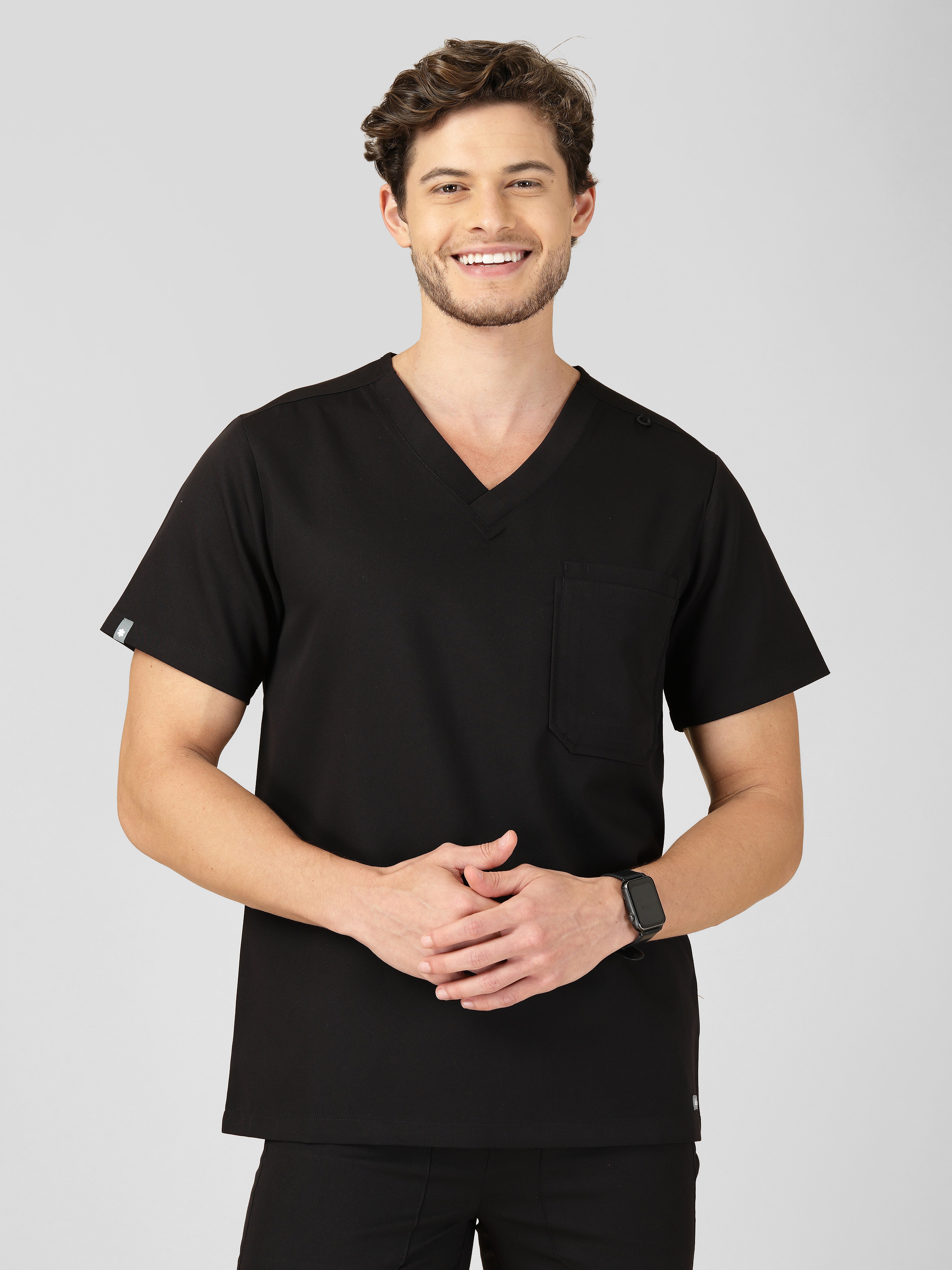 Men's V-Neck 2 Pocket Scrub Top