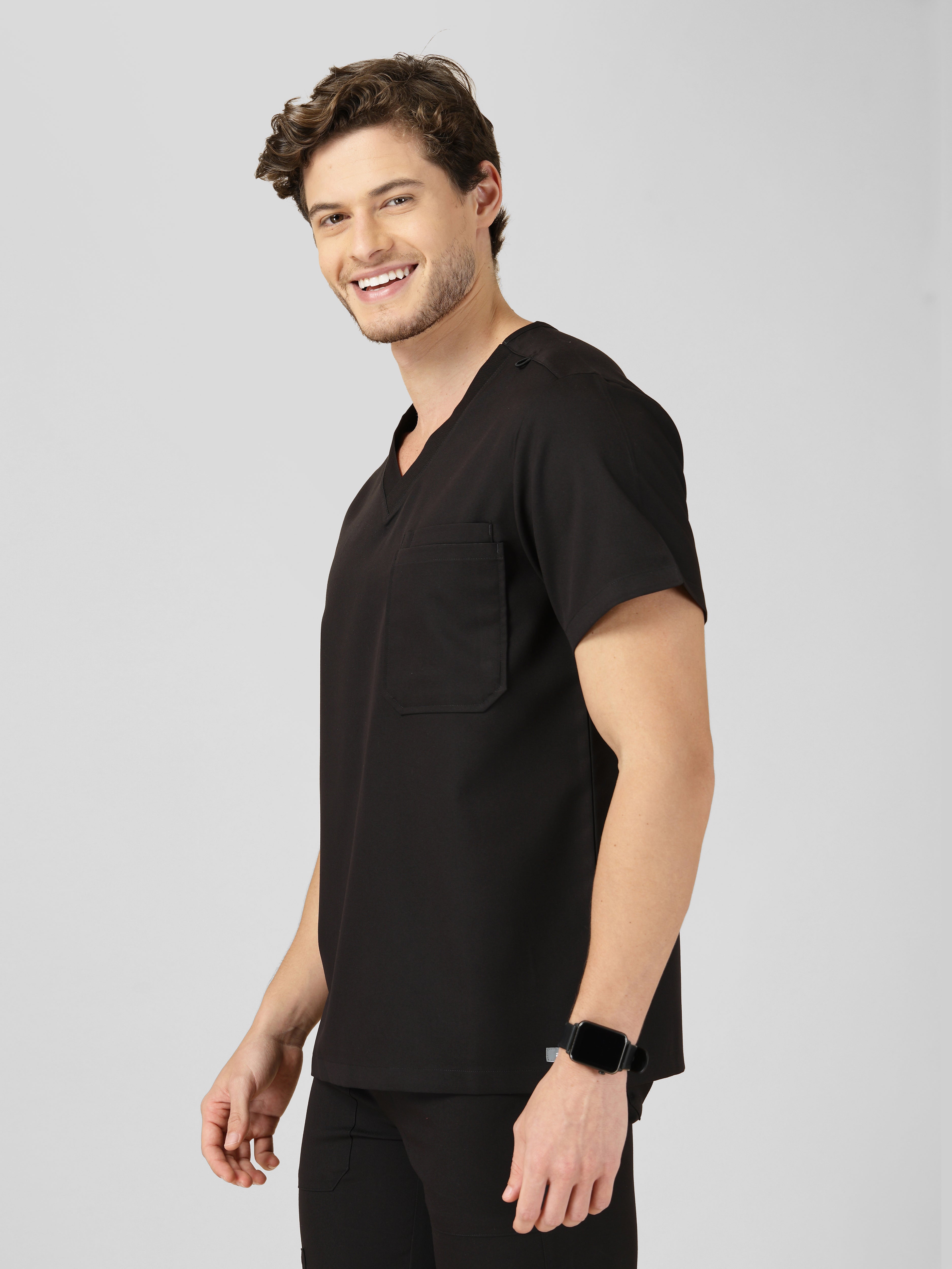 Men's V-Neck 2 Pocket Scrub Top
