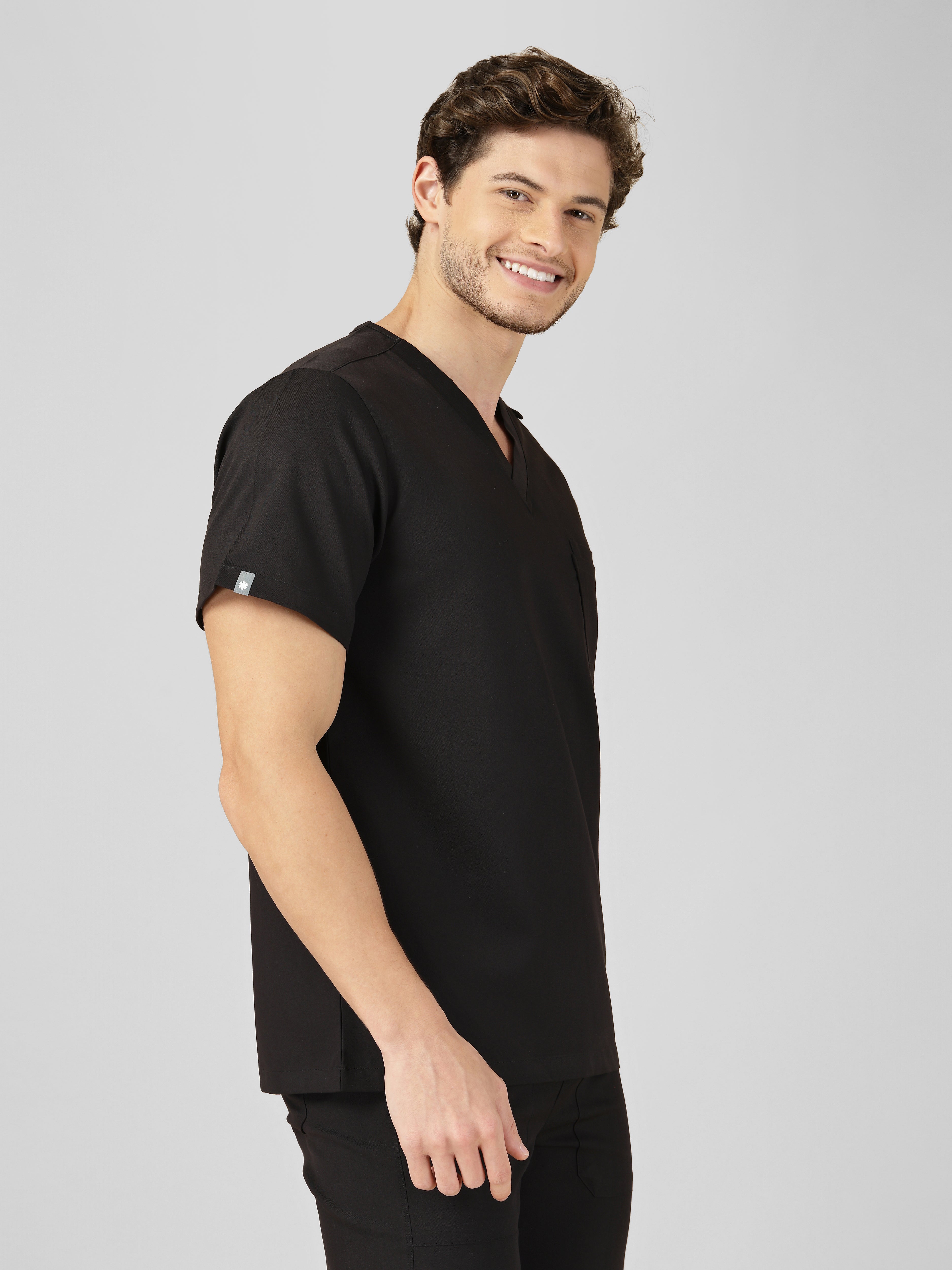 Men's V-Neck 2 Pocket Scrub Top