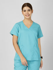 Women's V-Neck Short Sleeve Princess Seams Scrub Top